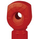 Justrite 5 Gallon Heavy Duty Cigarette Butt Can, Plastic Topper, Steel Base and Neck - Red - Image 4