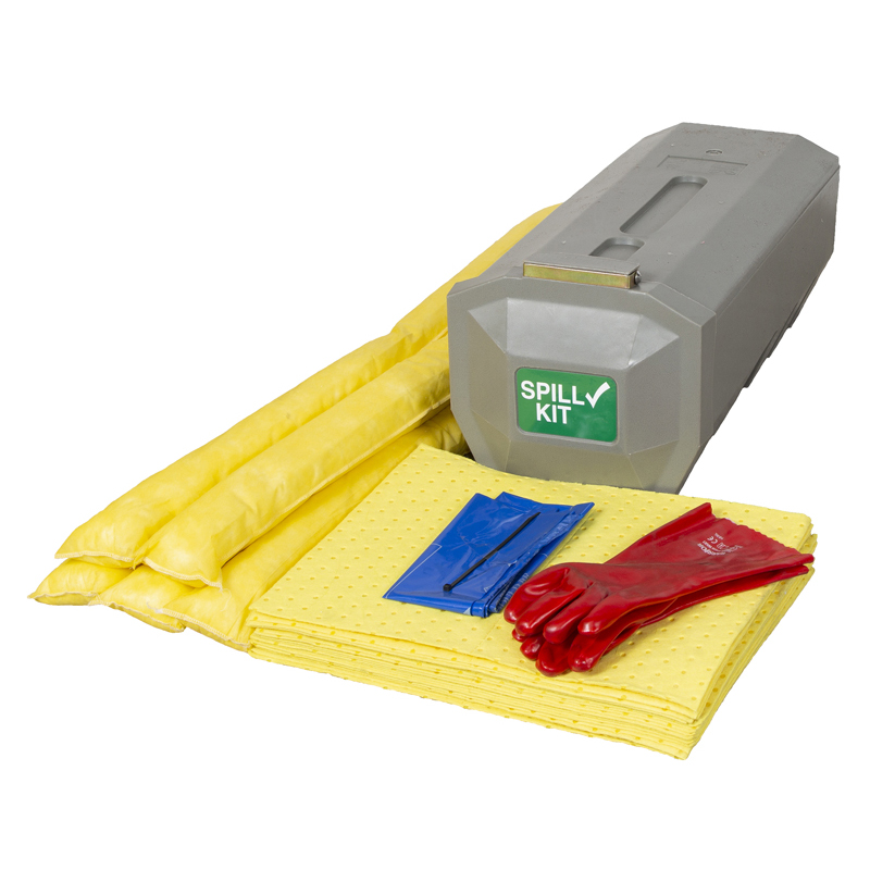 cskvc3 Chemical 40L Vehicle Chassis/Trailer Spill Kit In Hinged Plastic Box - Image 1