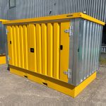 Steel Double Bunded IBC Store - Flat Packed - Galvanised/Yellow - Image 2