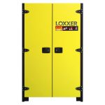 Lithium Battery Fire Cabinet 2 Door - 60 Min, 4 Shelves, Smoke Detection, Alarm, 8 x Plug Sockets Per Shelf - 3 Phase