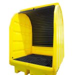 Hard Covered 4 Drum Bund Pallet With Lockable Roller Shutter Door - 410Ltr Bund - Image 4