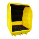 Hard Covered 4 Drum Bund Pallet With Lockable Roller Shutter Door - 410Ltr Bund - Image 9