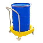4 Wheel Drum Dolly With Handle - Suitable For Moving 205Ltr Drums Or Other - Image 3