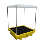Covered Bund Pallet Suitable For 4 X 205Ltr Drums - Self Assembly - Image 3