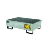 Galvanised Steel Spill Pallet For 2 Drums – Nestable Design