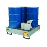 Galvanised Steel Spill Pallet For 4 Drums – Nestable Design - Image 3