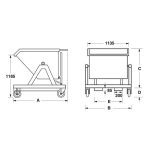 Forklift Tipping Skip - 675Ltr Capacity - Image 3