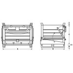 Single Drop Bottom Skips with Skids - 1400Ltd Capacity - Image 3