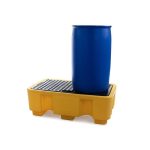 2 Drum Spill Pallet Yellow Bund - H44 x W130 x 75cm